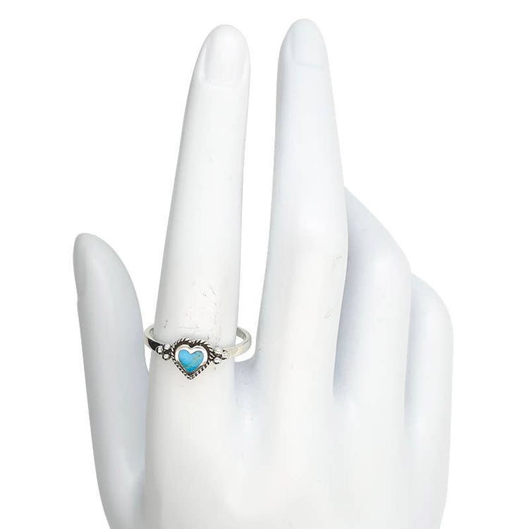 Turquoise Sterling Silver Heart Ring