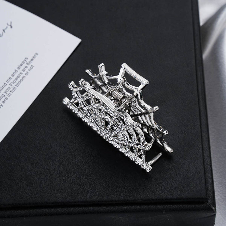 Rhinestones Spider Web Claw Clip