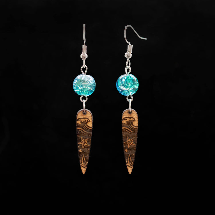 Starfish Wood Earrings