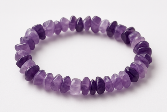 Amethyst gemstone chip bracelet
