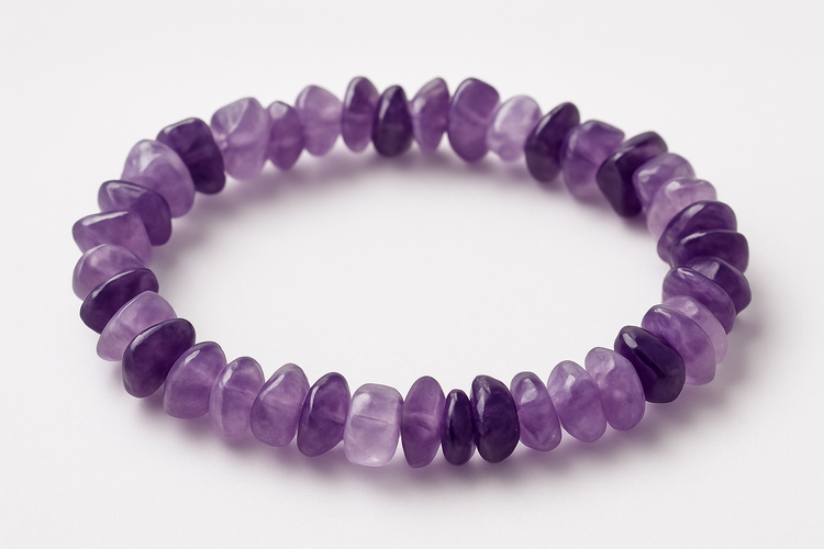Amethyst gemstone chip bracelet