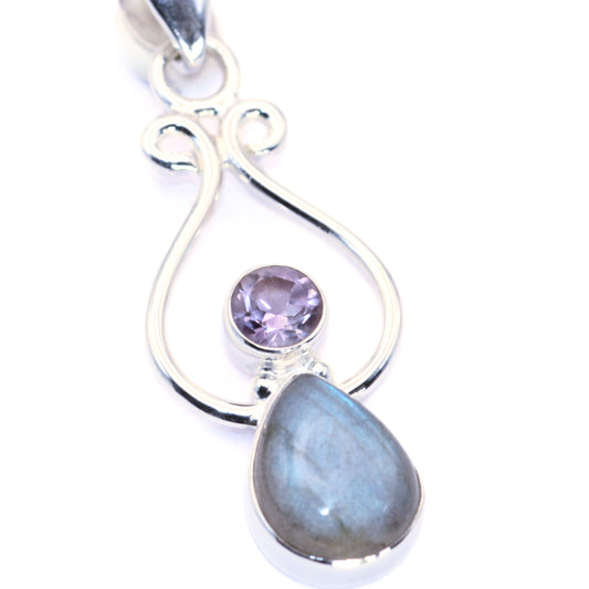 Labradorite Silver Pendant