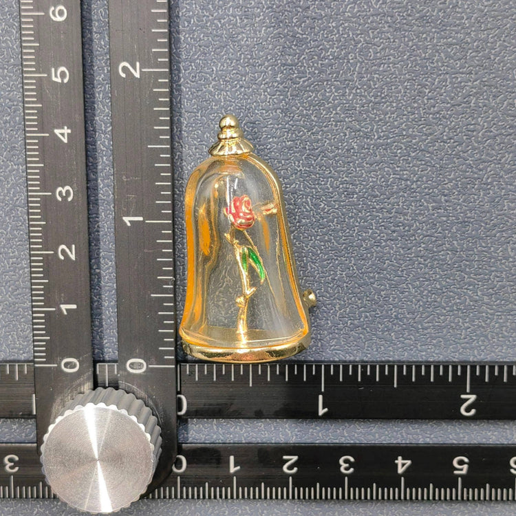 Rose In A Bottle Vintage Brooch