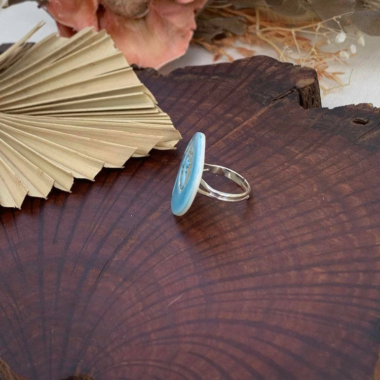 Porcelain Monstera Leaf Ring