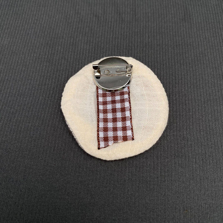 Nordic Style Cloth Brooch: Pink Flower