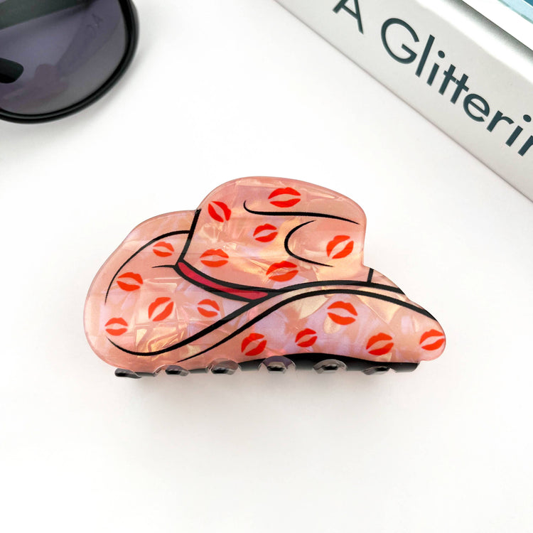 Cowboy Hat Retro British Style Hair Claw,