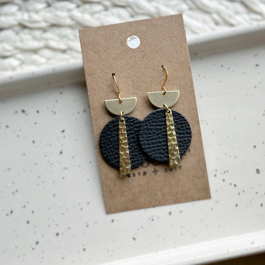 Crest | Coal Earrings
