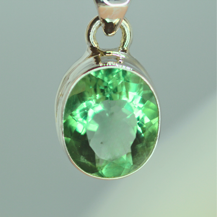 Blue Green Apatite Pendant