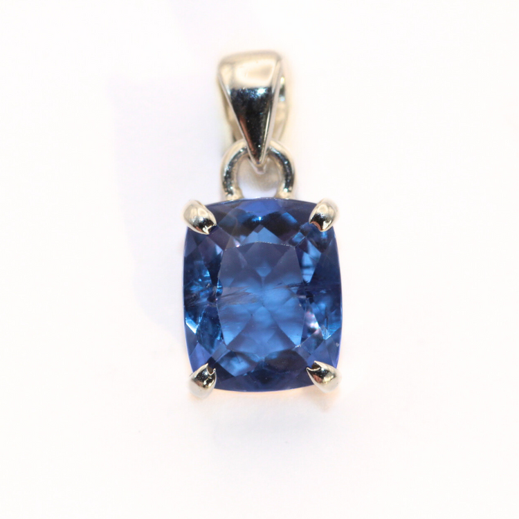 Azure Apatite Silver Pendant