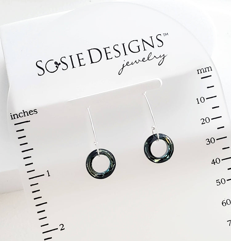 Marquis Halo Bermuda Blue Earring