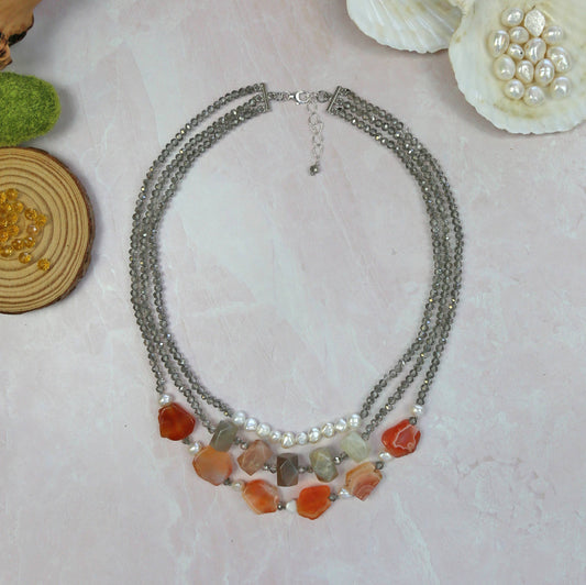 Red Botswana Agate Necklace