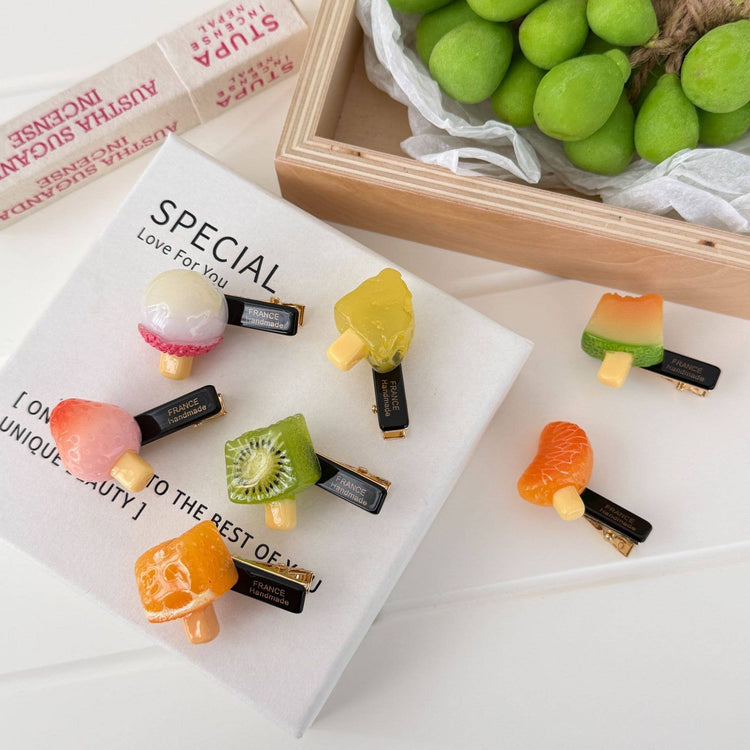 Melon Fruit Popsicle Side Bangs Clip
