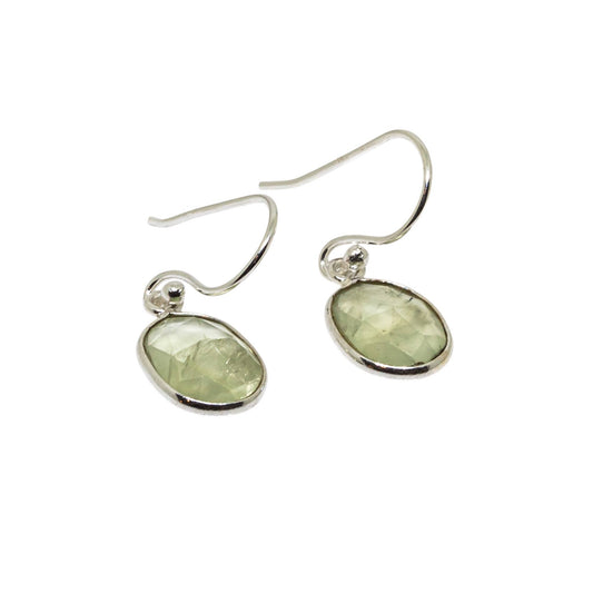 Prehnite Sterling Silver Dangle Earrings
