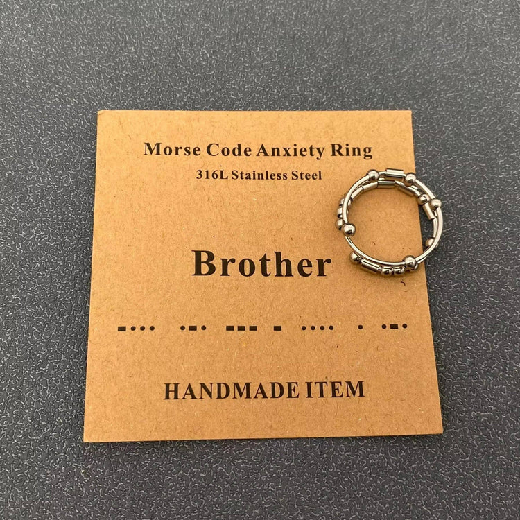 Morse Code Adjustable Ring: Loved