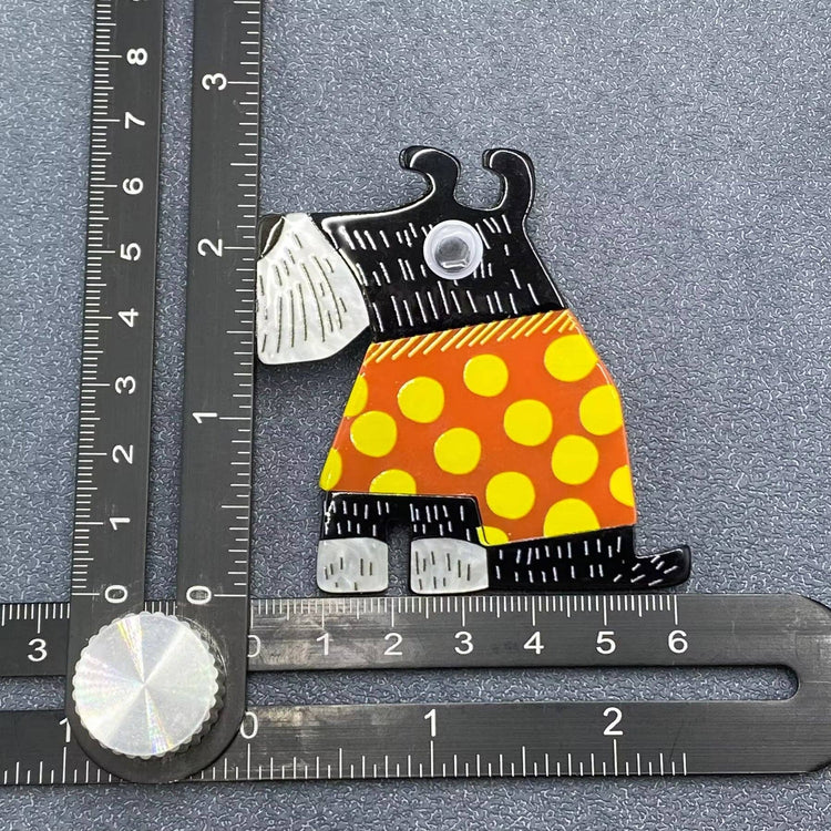 Cartoon Acrylic Dog Brooch