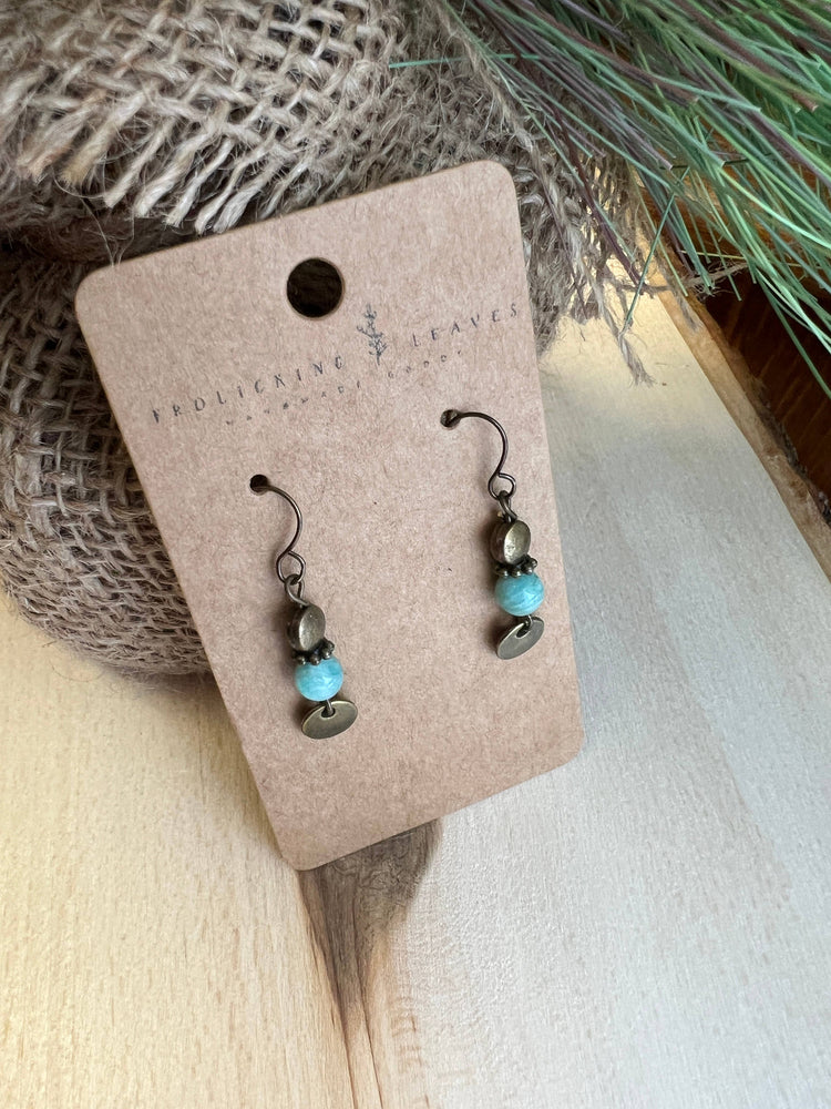 Jadeite Bronze Earrings 