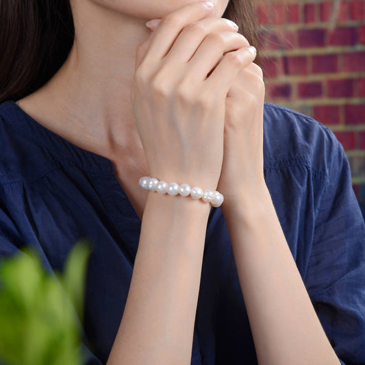 Freshwater Pearl Bracelet: White