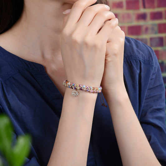 Sea Sediment Jasper Shamballa Bracelet