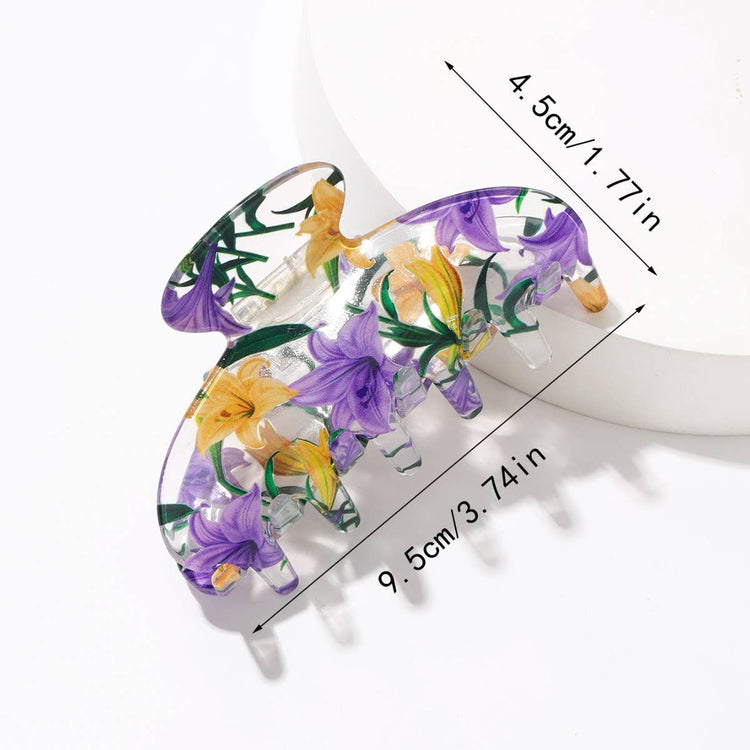 Lily Pattern Hair Claw