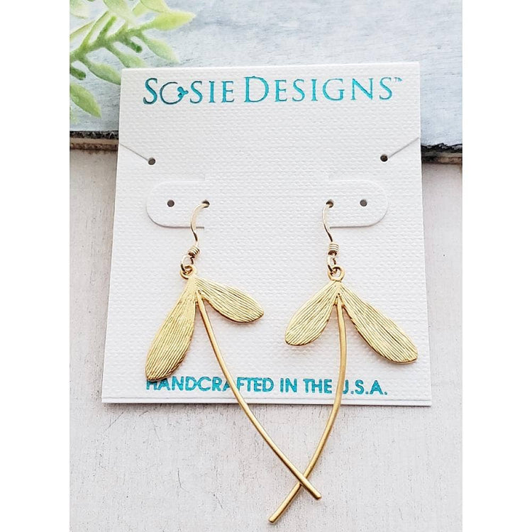 Gold Dandelion Earrings