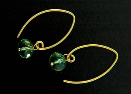 Gold Marquis Erinite Earrings