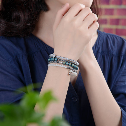 Crystal Memory Wire Bracelet