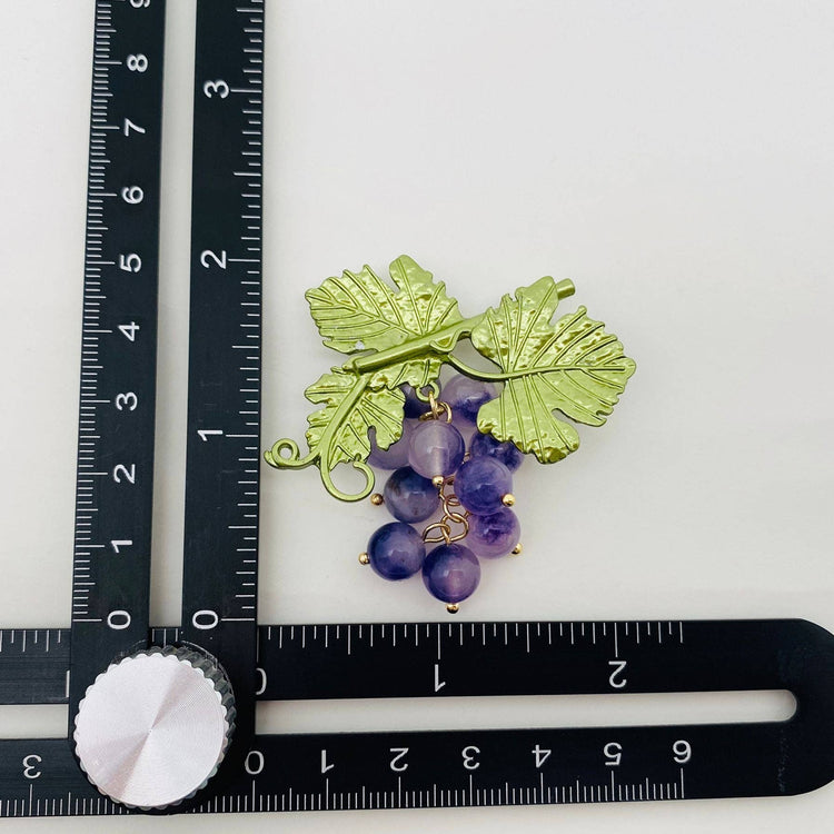 Purple Grape Brooch