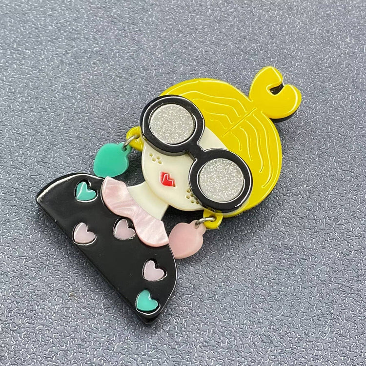 Blonde Beauty Acrylic Brooch