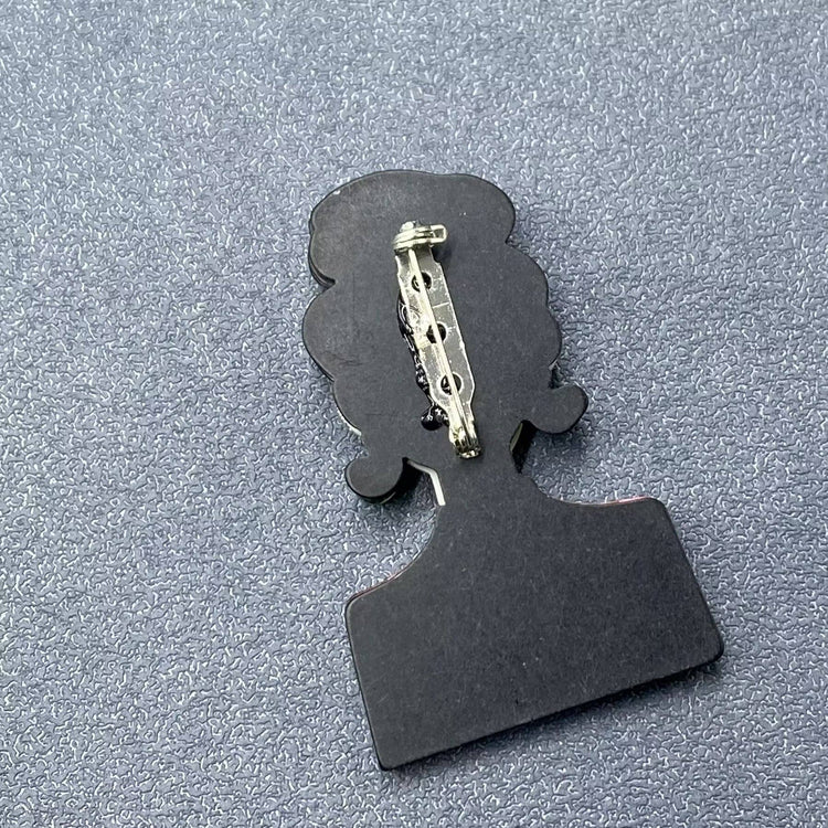 Paris Girl Acrylic Brooch