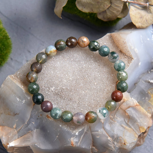 Faceted Stone Power Bracelet: Fancy Jasper