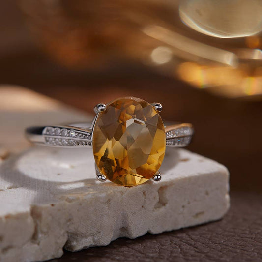 Sterling Silver Citrine Ring