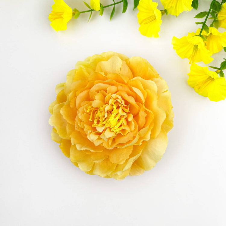 Peony Flower Hair Clip: Pink
