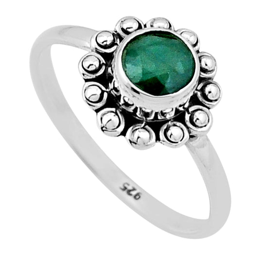 Emerald Silver Ring