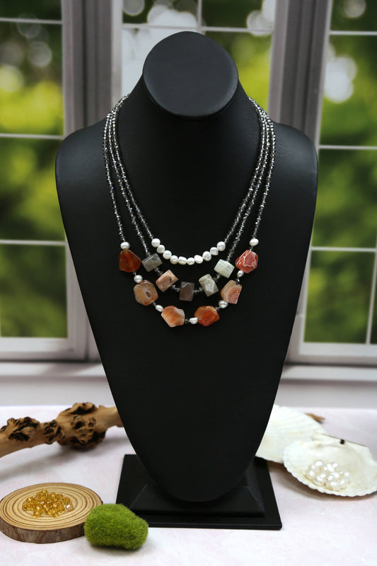 Red Botswana Agate Necklace