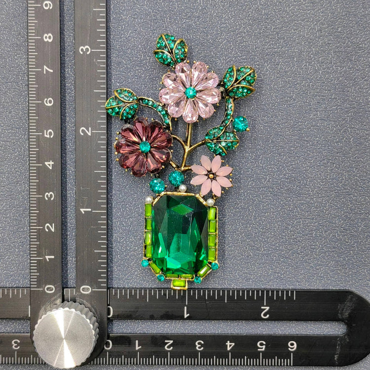 Flower Vase Vintage Brooch