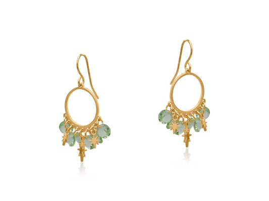 PENELOPE PETITE BRASS EARRINGS: BLUE
