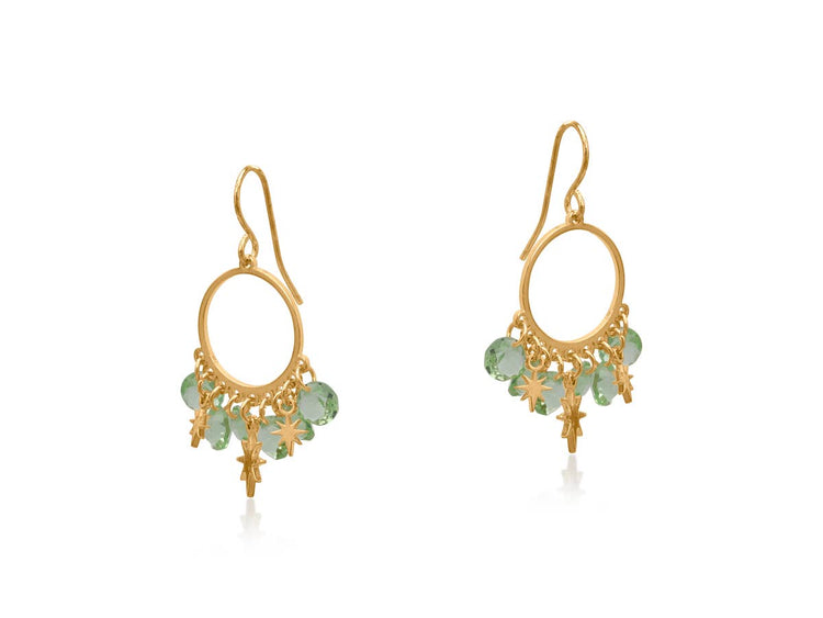 PENELOPE PETITE BRASS EARRINGS: BLUE