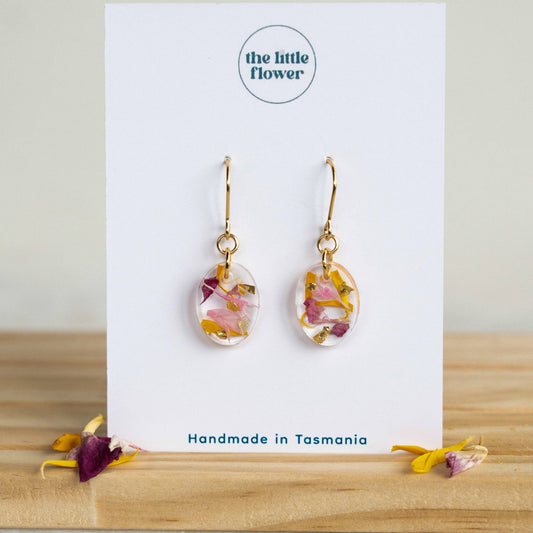 Coral Flower Earrings: Silver
