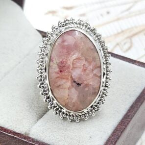 Feldspar Silver Ring