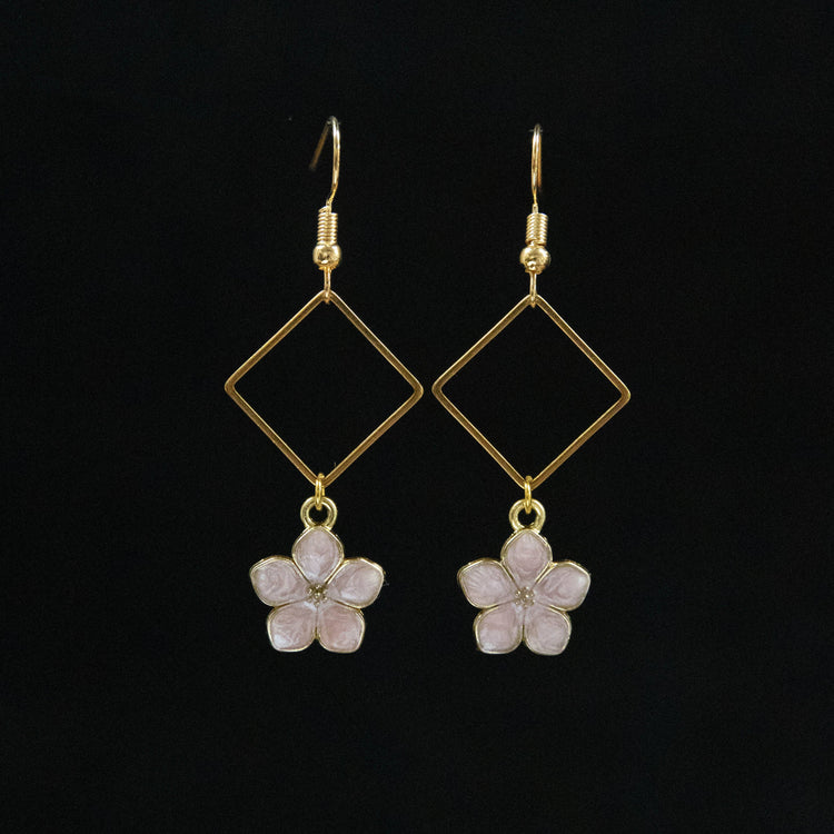 Flower Earrings: Blue