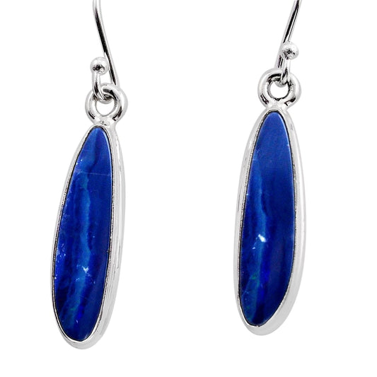 Blue Opal Silver Earrings