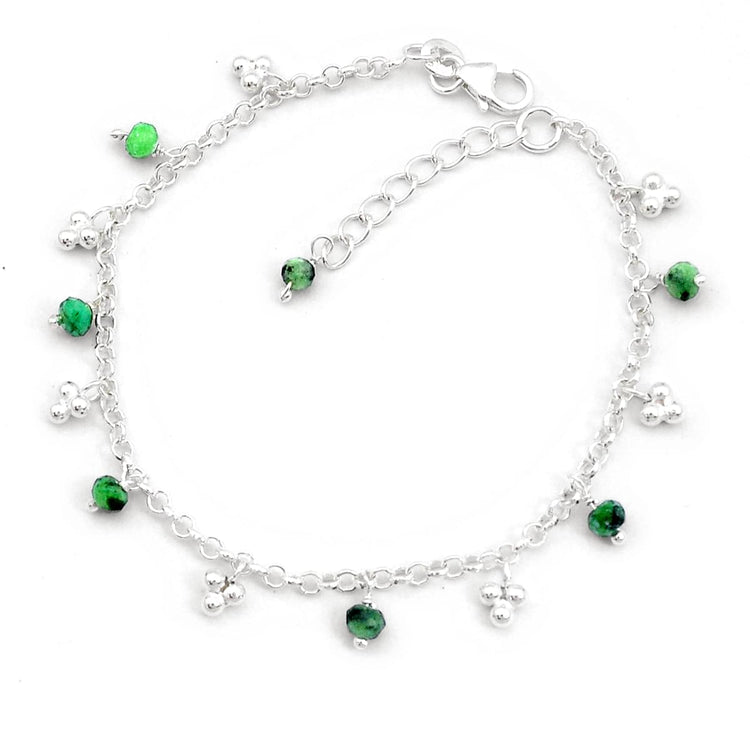 Anyolite Silver Bracelet