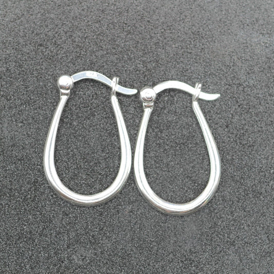 Paris Silver Hoop Earrings