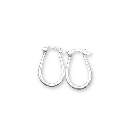 Paris Silver Hoop Earrings