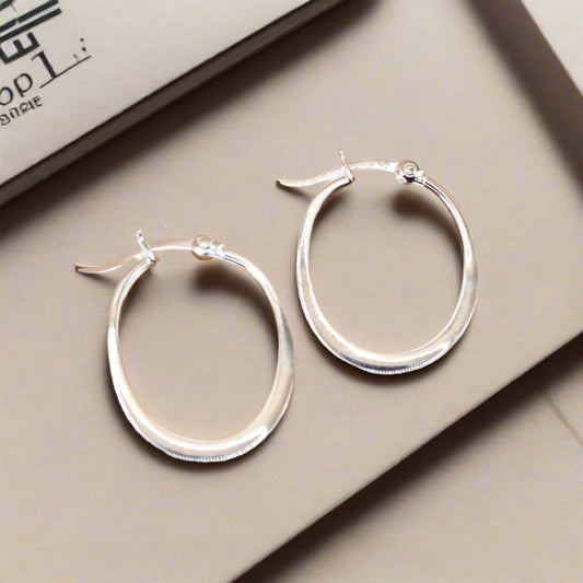 Milano Silver Hoop Earrings