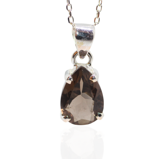 Smoky Topaz Silver Pendant