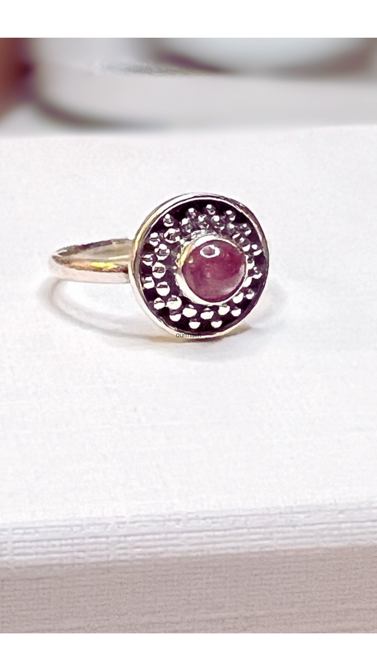 Tourmaline Silver Ring