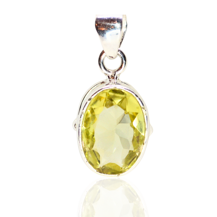 Lemon Topaz Silver Pendant