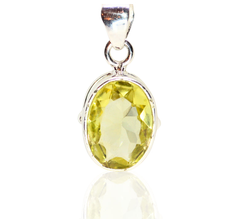 Lemon Topaz Silver Pendant